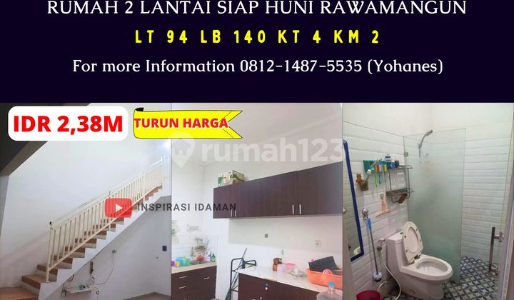 Rumah 2 Lantai Siap Huni Rawamangun Akses Jalan 2 Mobil Rumah 2 Lantai Siap Huni Rawamangun Akses Jalan 2 Mobil