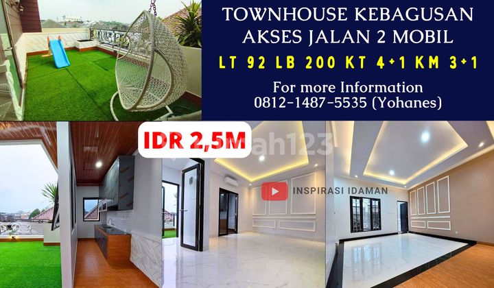 3-Story House in Kebagusan Townhouse, Strategic Location