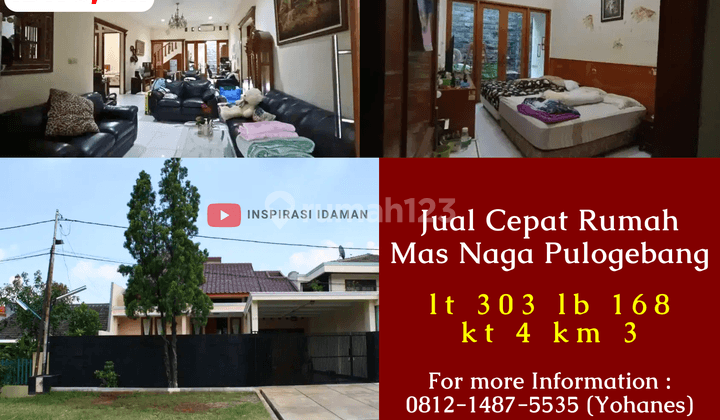 Jual Cepat Rumah Mas Naga Pulogebang 303mtr Jual Cepat 1