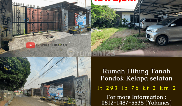 Jual Cepat Rumah Hitung Tanah 293mtr Pondok Kelapa Selatan 1