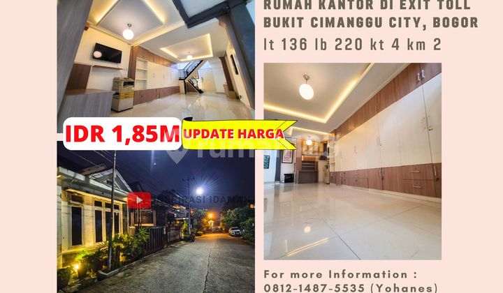 Rumah Kantor Furnished di Exit Toll Bukit Cimanggu City, Bogor