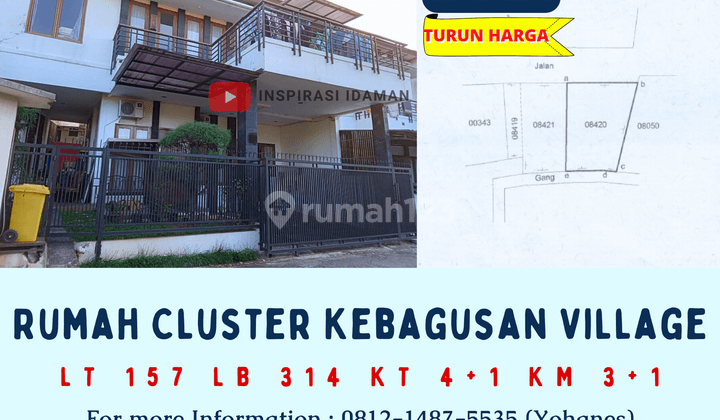 Rumah Cluster Kebagusan Village 157m2 4+1KT 2