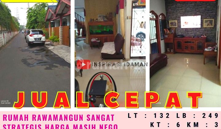 Rumah Rawamangun Sangat Strategis Harga Masih Nego Jalan 2 Mobil