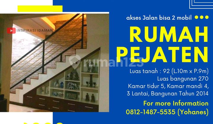 Rumah Pejaten 92Mtr 3 Lantai Samping Komplek Bin Rumah Pejaten 92Mtr 3 Lantai Samping Komplek Bin
