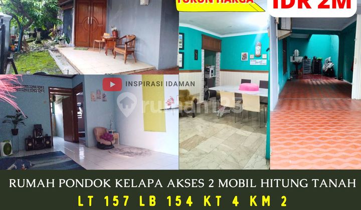 Rumah Pondok Kelapa 157Mtr Akses 2 Mobil Hitung Tanah Rumah Pondok Kelapa 157Mtr Akses 2 Mobil Hitung Tanah