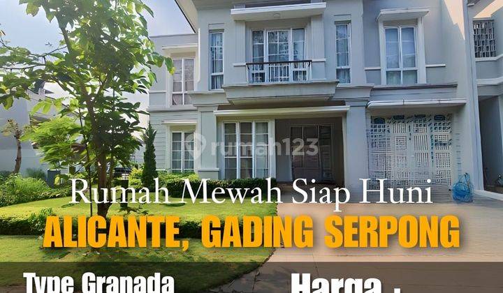 Jual Cepat Murah Banget Harga di Bawah Pasar Rumah Hoek Semi Furnished di Alicante Gading Serpong 1