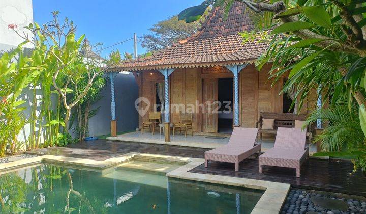 For rent: Authentic Joglo-style Villa in South Denpasar, just 10 minutes from Kuta. 1