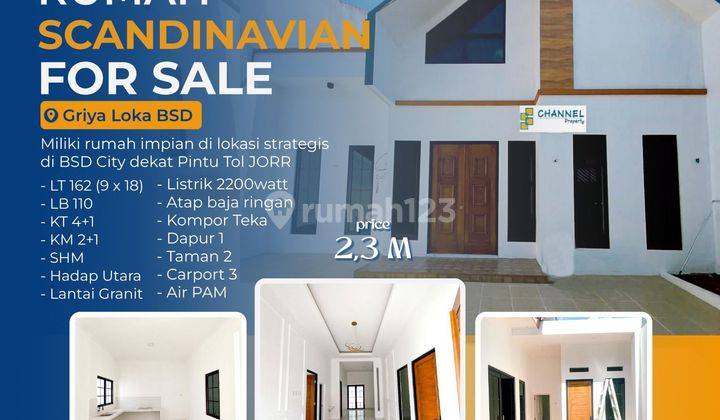 Dijual Cepat Rumah baru siap huni Griya loka Bsd city, vn 1