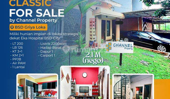 Dijual Cepat Rumah Siap Huni Griya Loka Bsd City, Ea fs 1