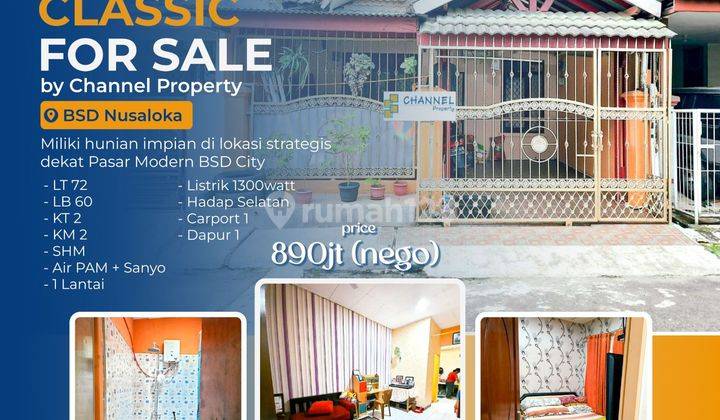 Dijual Cepat Rumah Siap Huni Nusaloka Bsd City, Fs 1