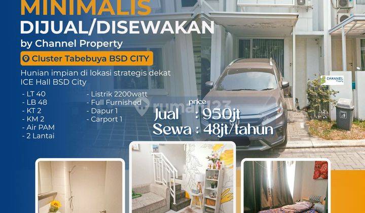 Dijual cepat rumah cluster siap huni Bsd city Tabebuya, ea 1