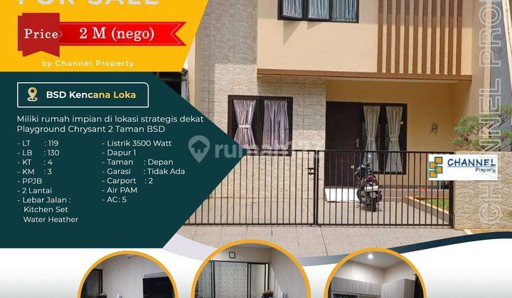 Dijual Cepat Rumah siap huni Kencana loka Bsd city, rr 1