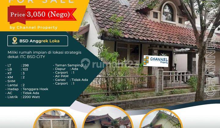 Dijual cepat Rumah Anggrek loka Bsd city, an 1