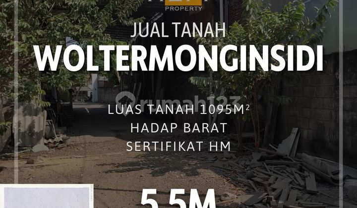 JUAL RUMAH HITUNG TANAH DI JALAN RAYA WOLTERMONGINSIDI 1
