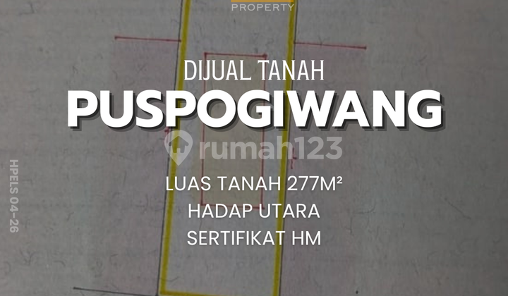 Dijual Tanah di Puspogiwang Semarang