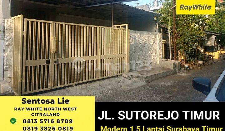 Murah 1 Milyar-an Dijual Rumah Sutorejo Timur - Raya Mulyosari - Surabaya Timur - Modern 1,5 Lantai Dekat Pakuwon City, Galaxy Mall