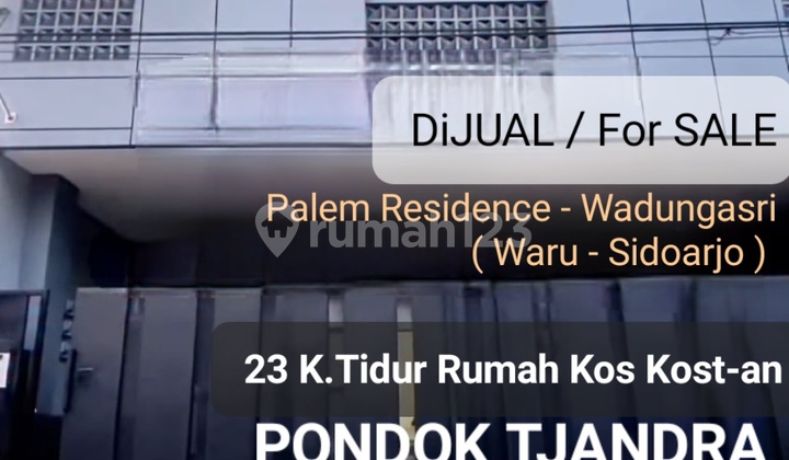 For Sale New Boarding House Pondok Tjandra Indah - Palem Residence - Wadungasri - Waru Sidoarjo - 23 Bedrooms Fully Furnished | Electronics | AC | Water Heater Near Toll Access, Juanda Airport