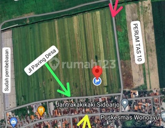 Murah Dijual 3 Bidang Tanah Desa Wonoayu Sidoarjo Jawa Timur - Jalan Aspal Antar Desa - 100 Meter Dari Jalan Raya Propinsi Sidoarjo - Krian - Plot Kuning Pemukiman Murah Dijual 3 Bidang Tanah Desa Wonoayu Sidoarjo Jawa Timur - Jalan Aspal Antar Desa - 100 Meter Dari Jalan Raya Propinsi Sidoarjo - Krian - Plot Kuning Pemukiman