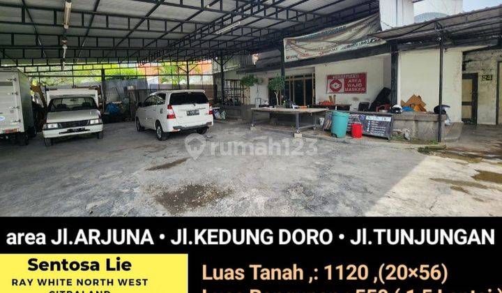 Dijual / Disewakan 1120 M2 Rumah Surabaya Pusat Area Jalan Arjuna - Kedung Doro  - Garasi Carport 21 Mobil 1