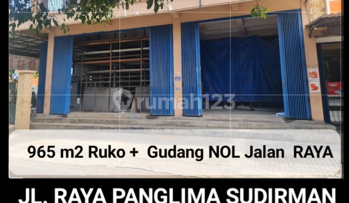 For Sale Shop House Zero on Panglima Sudirman Main Road - Kraksaan - Probolinggo, East Java - Bonus 575 Sqm Complete Warehouse with 3-Story Steel Shelving Suitable for All Businesses - SHM Certificate - Good Location