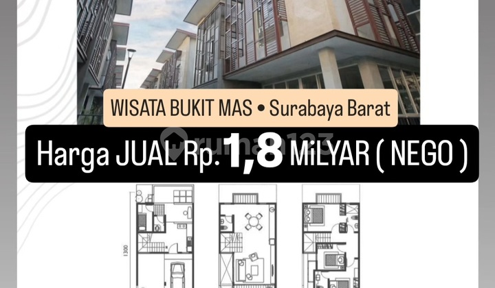 1 Milyar-An Dijual Rumah Baru Wisata Bukit Mas Notredame Spesial Carport 4 Mobil Dekat Pakuwon Mall, Citraland, Royal Residence