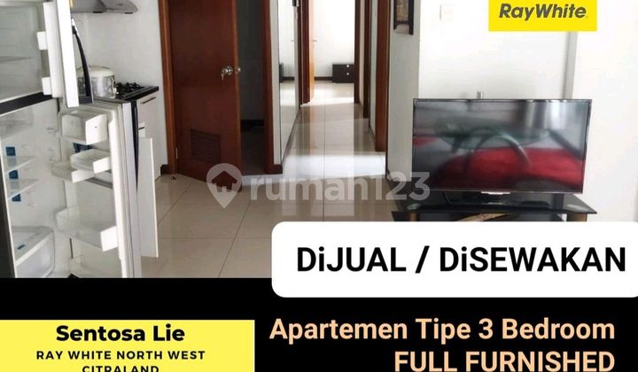 For Sale Apartment Waterplace Residence 3 Bedroom Type Fully Furnished Tower F Steps Away from Pakuwon Mall, PTC, Supermall