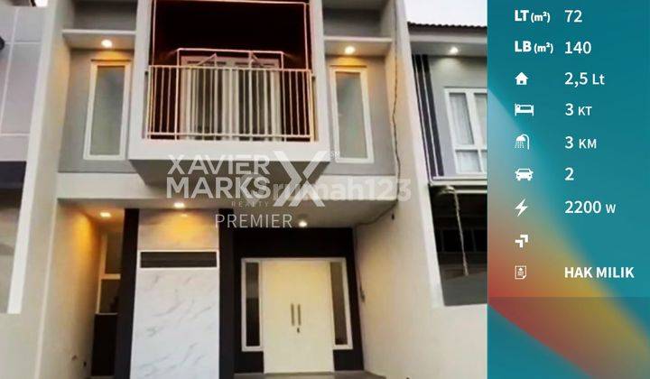 Rumah Baru 2,5 Lantai With Rooftop Lokasi Perumahan Daerah Ikan2, Kota Malang 1