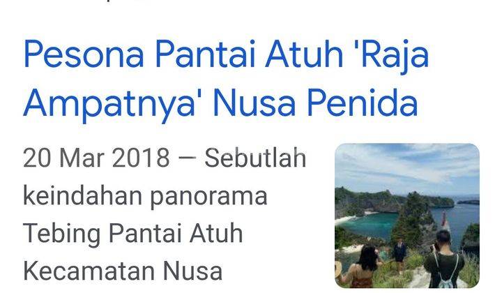 Dijual tanah daerah Atuh Nusa penida Bali 1