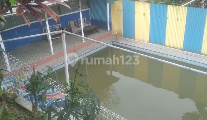 Villa+kolam Ikan Pemancingan Pinggir Jalan Desa Lt.1260m2 Dicimaung Banjaran