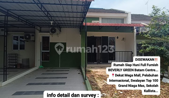 For rent Batam Centre Beverly Green house semi furnished
