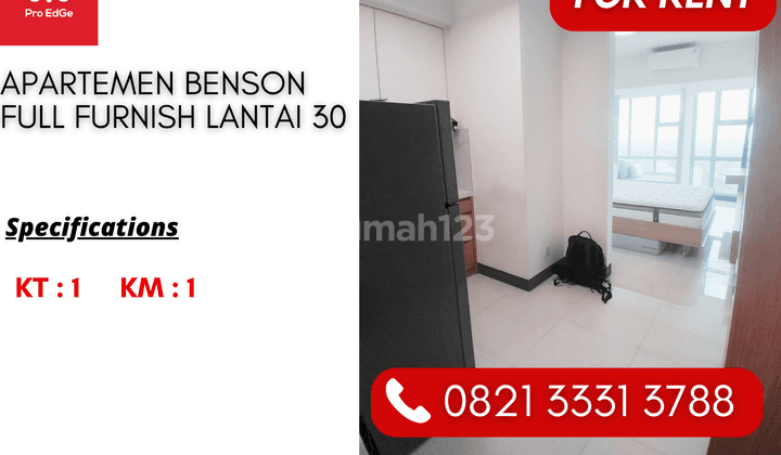 Disewakan Apartemen Benson Pakuwon Mall Full Furnish Murah 1