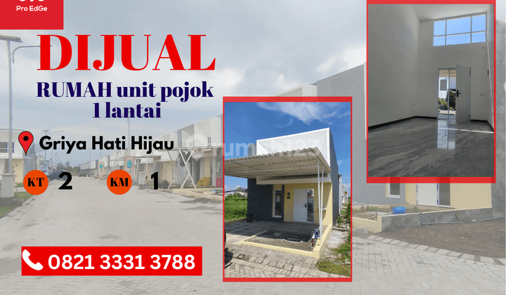 Dijual Rumah Baru Siap Huni 1 Lantai Unit Pojok di Candi Sidoarjo 1