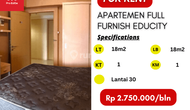 Apartemen Full Furnish Disewakan Dekat Unair 30 Juta 1