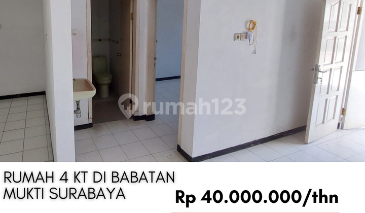 For Rent 4 Bedroom House Price 40 Million in Babatan Mukti, West Surabaya