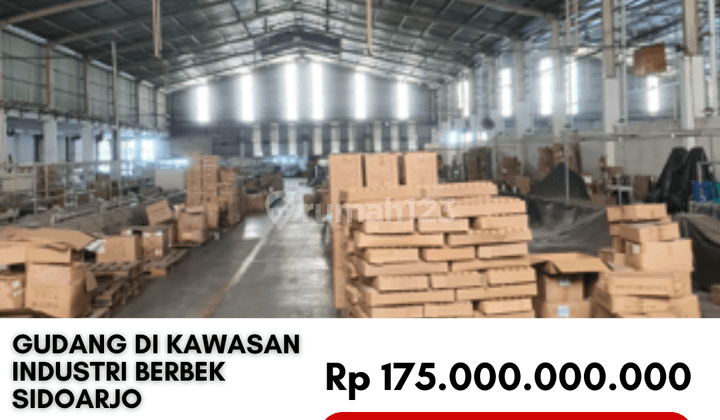 Gudang 2Ha Dijual Cepat Lokasi di Jalan Utama Kawasan Industri Berbek Sidoarjo