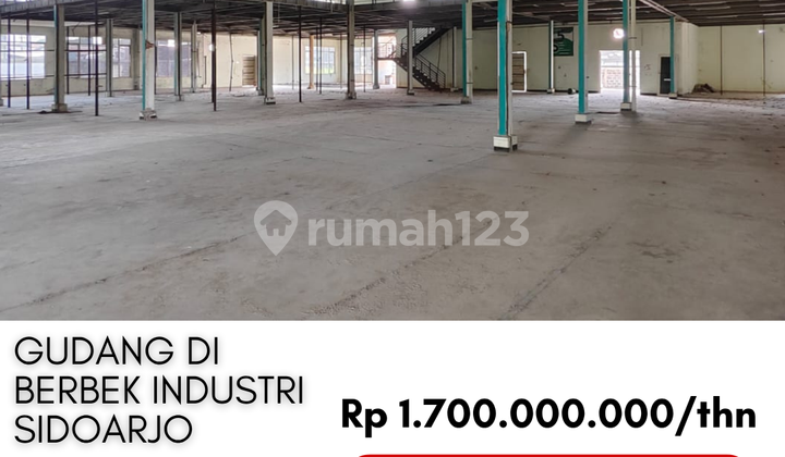 Gudang 5000m2 Disewakan Lokasi di Pergudangan Berbek Industri Sidoarjo Jawa Timur