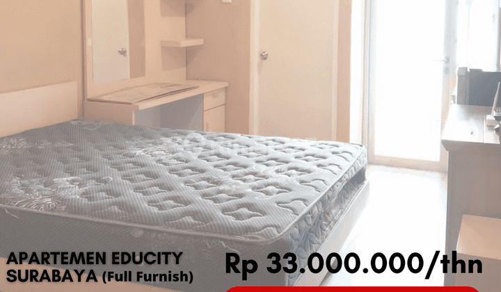 Apartemen Full Furnish Unit Studio Murah di Educity Surabaya