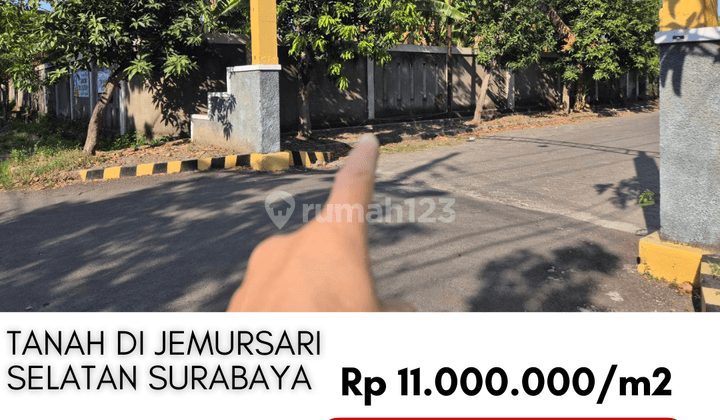 Dijual Segera Lahan 1.474m2 Lokasi Strategis di Jemursari Surabaya Selatan 1