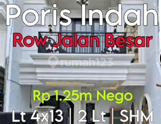 Rumah Baru 2 Lantai Murah di Poris Indah 2