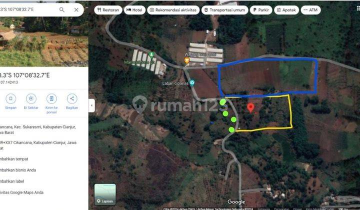 Dijual murah tanah kavling di Cikancana, Kec. Sukaresmi, Kabupaten Cianjur, Jawa Barat 1