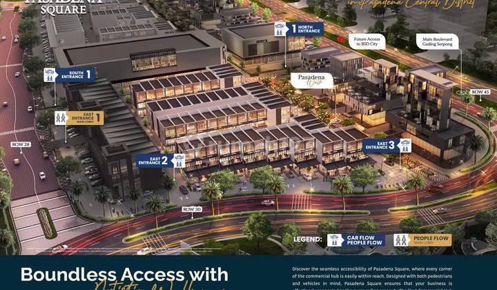 Ruko di Pasadena Square Paramount Land, Tangerang Baru Strategis 1