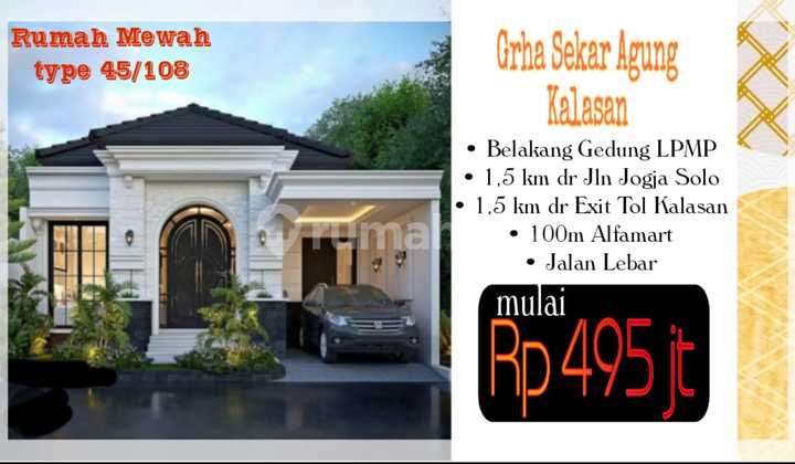 Termurah di Jogja, Limasan Megah Luas Tanah 108m2 Cuma 400 Jutaan 2KT+1KM Mangku Jalan Aspal 1