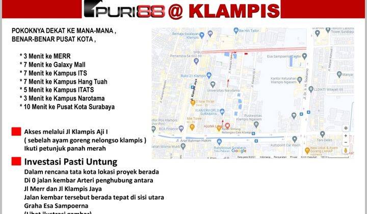 Tanah Kavling & Rumah Dijual Di Klampis Aji Surabaya 2