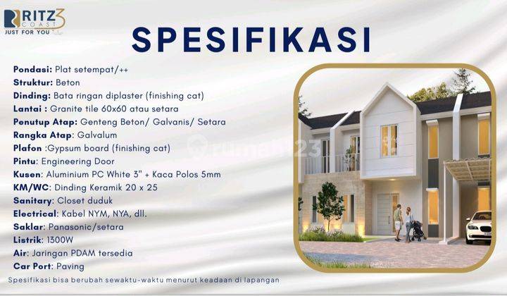 RUMAH DEKAT MERR GUNUNGANYAR SURABAYA MURAH RITZ COAST TAHAP 3 8