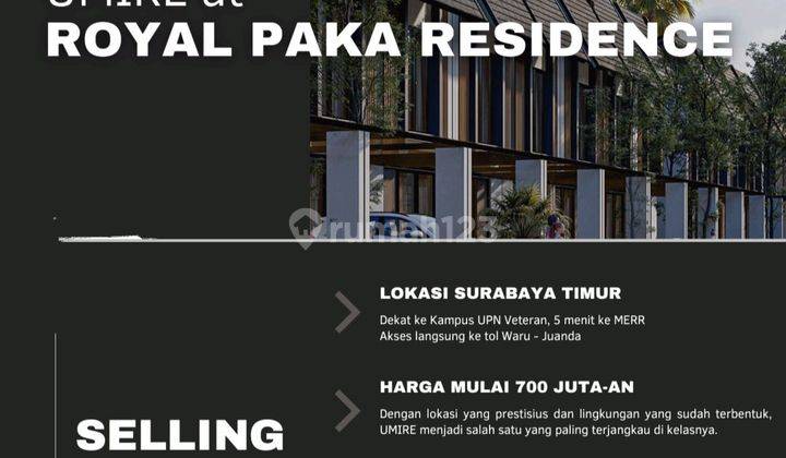 Rumah murah 2Lantai DP 0% Royal Paka Gunung Anyar Surabaya Timur 2