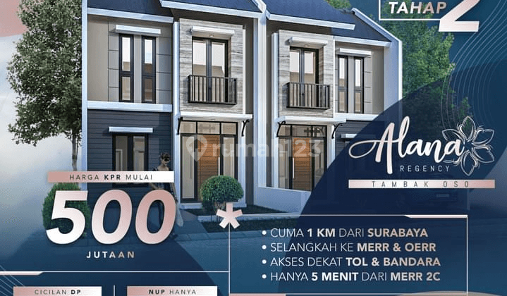 Rumah murah surabaya, 2 lantai, 500 jutaan 1