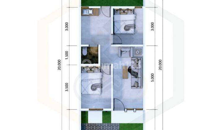 Rumah baru 600 jutaan, luas 100 m2 Rungkut 2