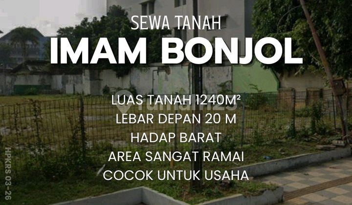 Disewakan Tanah Cocok untuk Usaha di Imam Bonjol Semarang