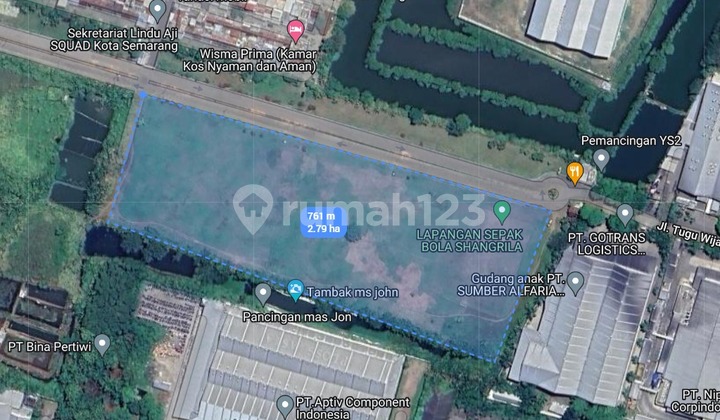 Tanah Kotak Bagus Di Kawasan Industri Wijayakusuma Tugu 1