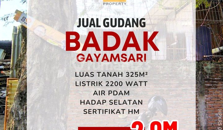 Gudang Strategis Di Jl Badak Raya Semarang, Dekat Gajah Raya 1